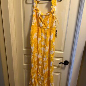 Diane Von Furstenberg Womens Yellow & White Floral Dress Size S